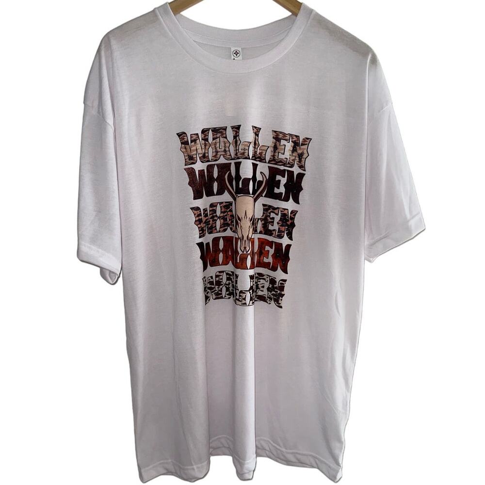Country Graphic T-Shirt Size XL Western Wear Short Sleeve White Shirt NWT
